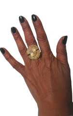 Bague Africaine Nounet en Bronze : Symbole Africain Noun - Collection "l'Afrique est née en toi"