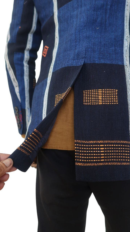 Détail du tissage artisanal Senoufo en coton, fente arriere kaolack creations