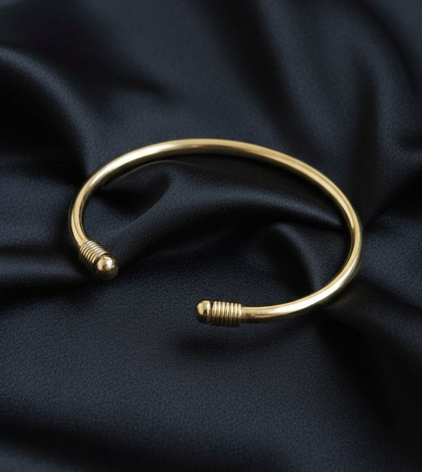 Bracelet jonc africain en bronze poli | Signature en Bijoux artisanal africain - KaolackCreations