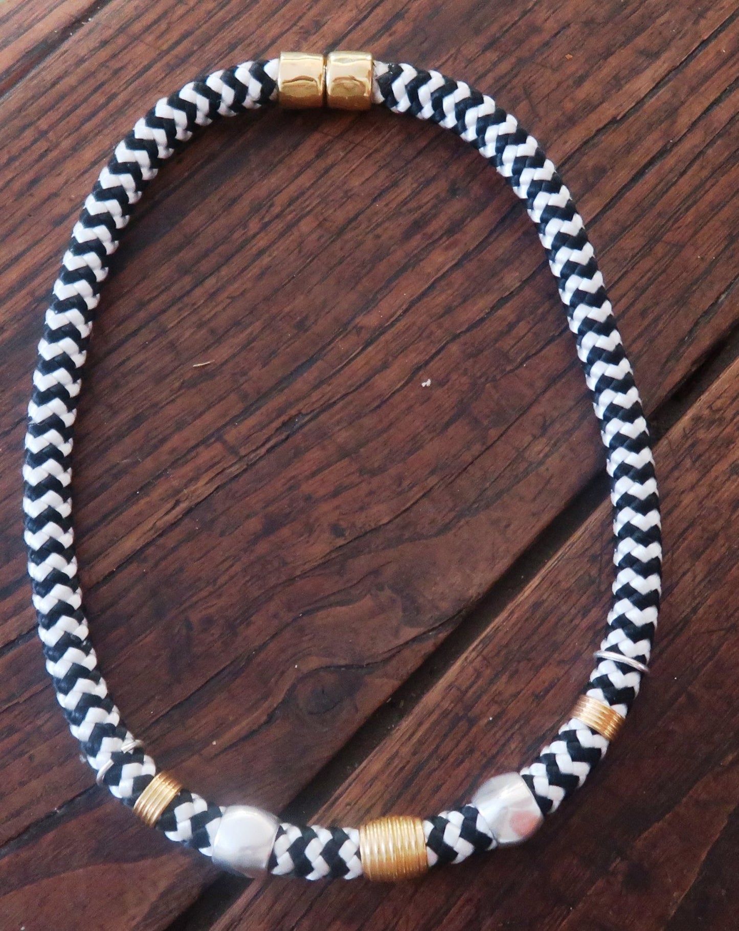 Collier Atoum Cordage et bagues repositionnables en collier homme cordage artisanal africain - KaolackCreations