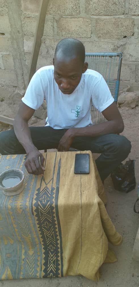 Jupe trapèze en bogolan rouge latérite – pièce mode africaine contemporaine en artisanal africain - KaolackCreations