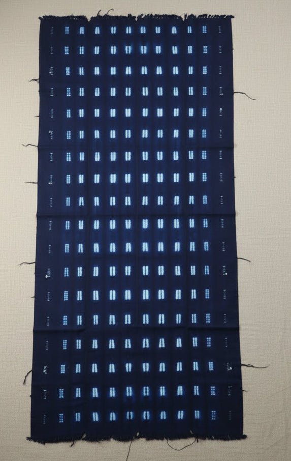 Tissu Ganga indigo artisanal Burkina Faso 1,80m x 1,15m - Teinture traditionnelle en Tissu artisanal africain - KaolackCreations