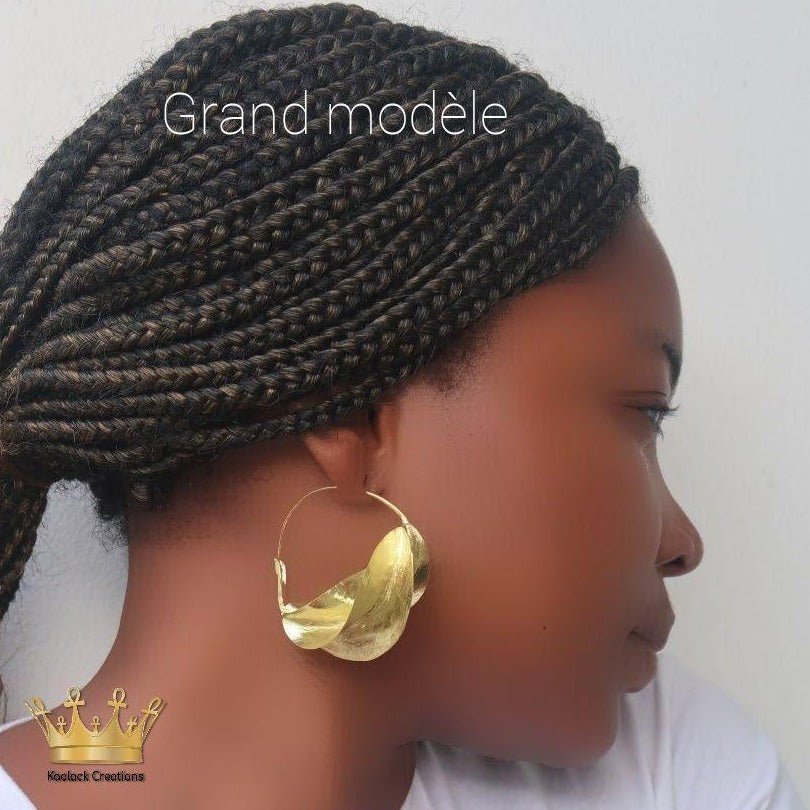 Boucles d'oreilles Peulh Fulani en Bronze – Élégance Ethnique et Artisanale en Boucles d'oreilles peulh fulani artisanal africain - KaolackCreations