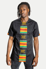 Chemise tunique en Kente Ashanti et coton (Collection Yaa)