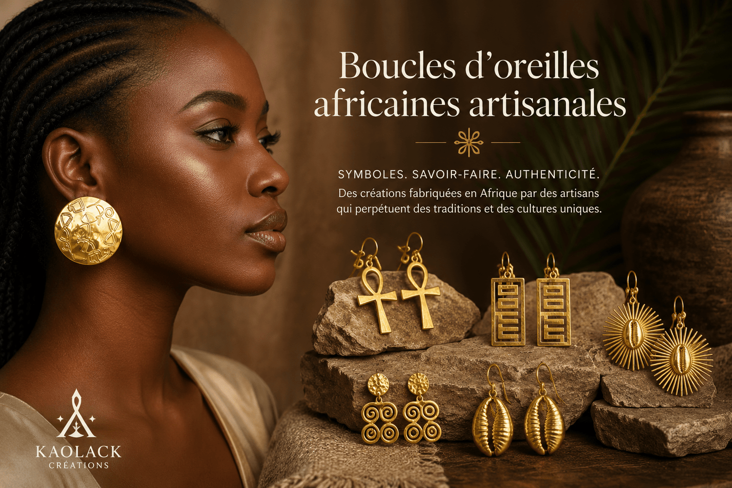 Boucles d'oreilles africaines artisanales - KaolackCreations