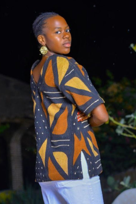 Motifs traditionnels bogolan coton tissé à la main