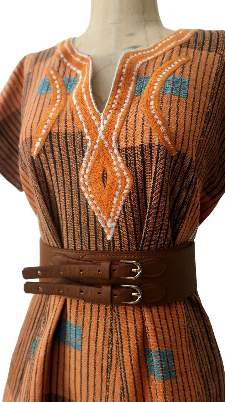 Robe Senoufo Waraniéré – création afro chic en coton tissé main