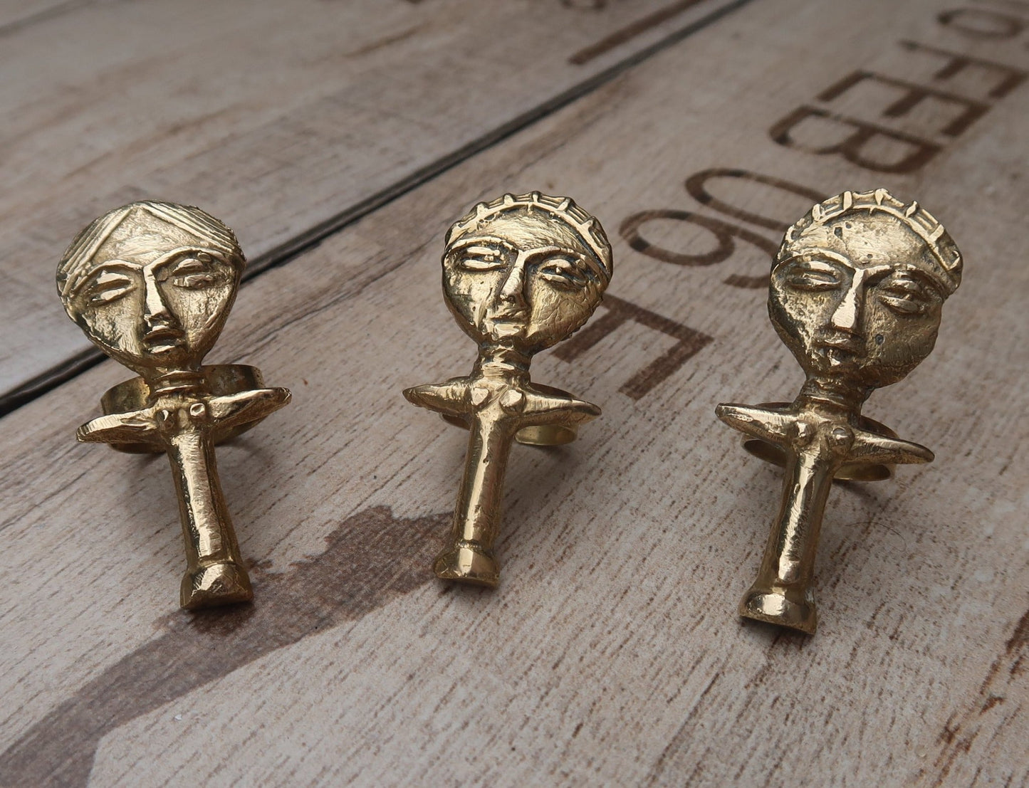 Bague Africaine Akwaba en Bronze en bague africaine akwaba artisanal africain - KaolackCreations