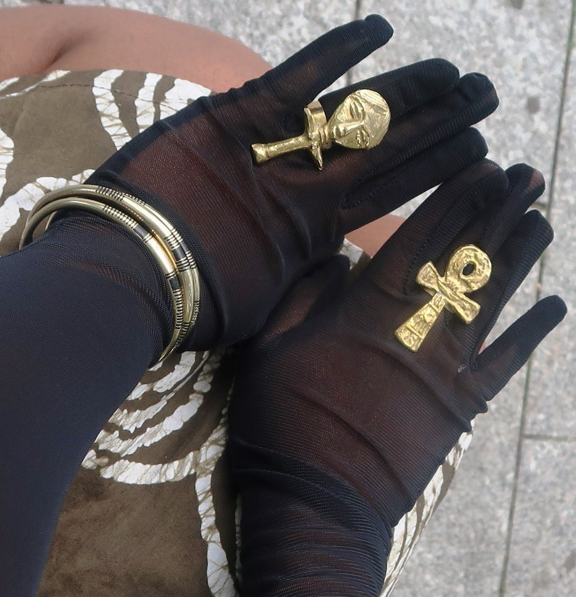 Bague Ankh en Bronze Martelé Brut en Bague Ankh mixte bronze artisanal africain - KaolackCreations