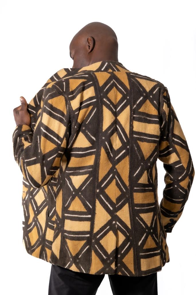 Blazer homme en Bogolan tissé à la main – Mali en Blazer homme en bogolan artisanal africain - KaolackCreations