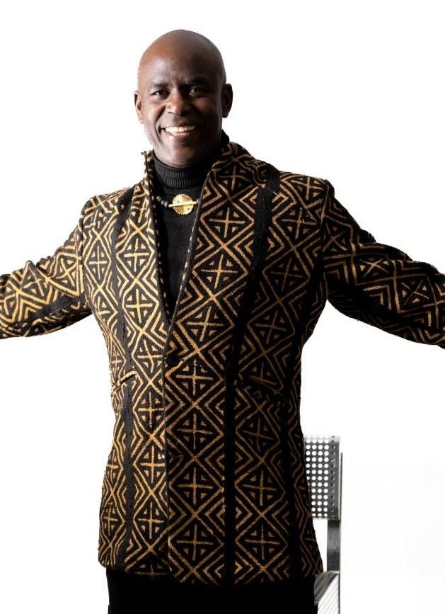 Blazer homme en Bogolan tissé à la main – Mali en Blazer homme en bogolan artisanal africain - KaolackCreations