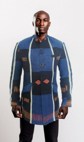 Blazer Homme Pagne Africain Senoufo - Élégance, authenticité et Histoire en Blazer homme pagne africain senoufo artisanal africain - KaolackCreations