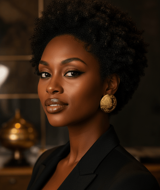 BOGOLAN TILA | Boucles d'oreilles africaines en bronze doré en artisanal africain - KaolackCreations