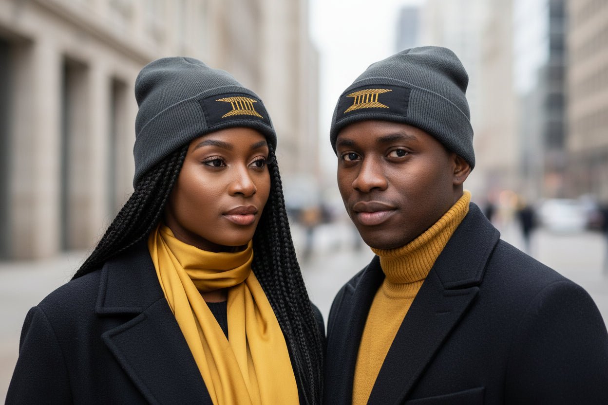Bonnet en laine gris charbon avec protection isotherme Thinsulate™ – Pagne Africain tissé en bonnet en laine et pagne africain artisanal africain - KaolackCreations