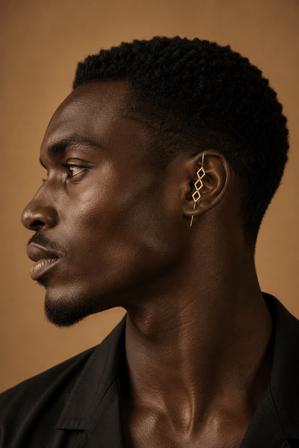Boucles d'oreilles ear hook en bronze — Ankh ou Kanaga en Bijoux artisanal africain - KaolackCreations