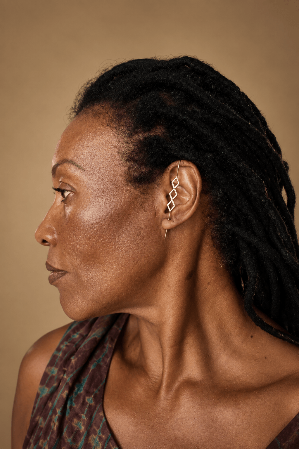 Boucles d'oreilles ear hook en bronze — Ankh ou Kanaga en Bijoux artisanal africain - KaolackCreations
