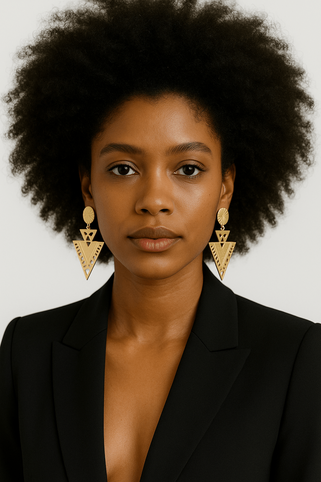 Boucles d’oreilles Kemet dorées – Laser cut & tige gold filled 14K en Boucles d'oreilles Kemet artisanal africain - KaolackCreations