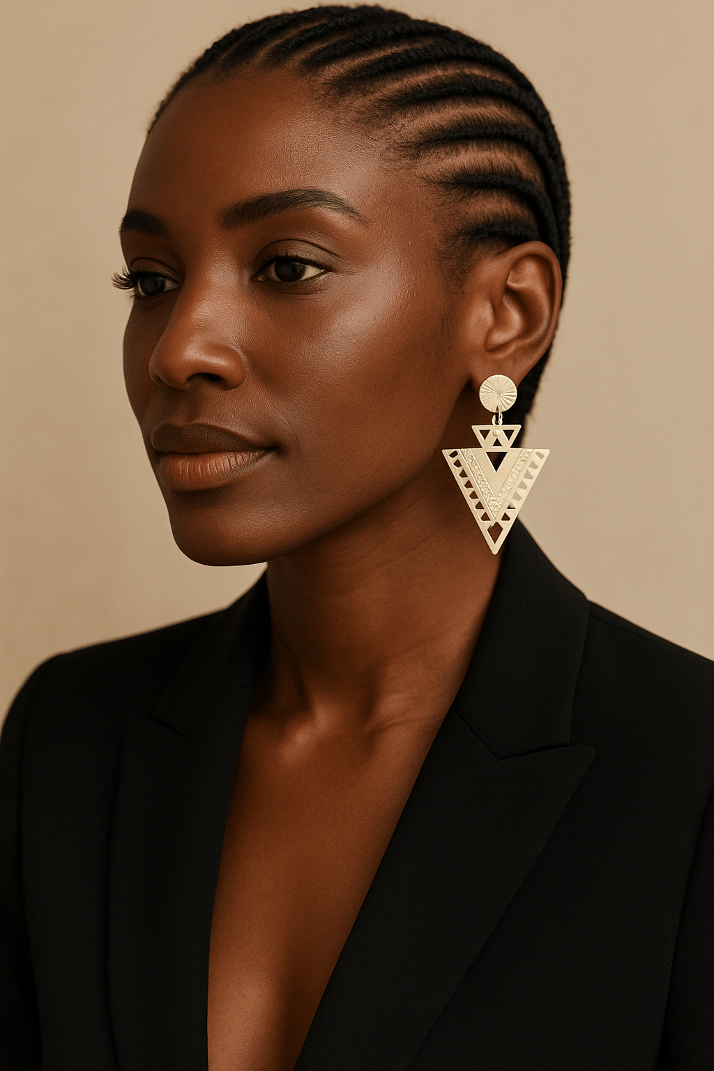 Boucles d’oreilles Kemet dorées – Laser cut & tige gold filled 14K en Boucles d'oreilles Kemet artisanal africain - KaolackCreations