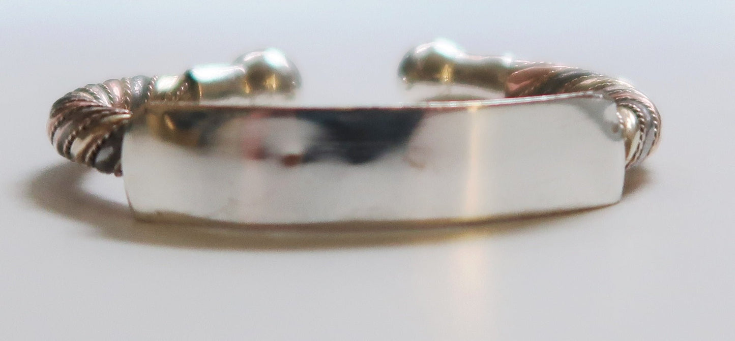 Bracelet Africain 3 Métaux en Argent Enfant : Lamou Ndiaxass | Artisan - Bijoutier Traditionnel du Sénégal en Bracelet africain 3 métaux en argent artisanal africain - KaolackCreations