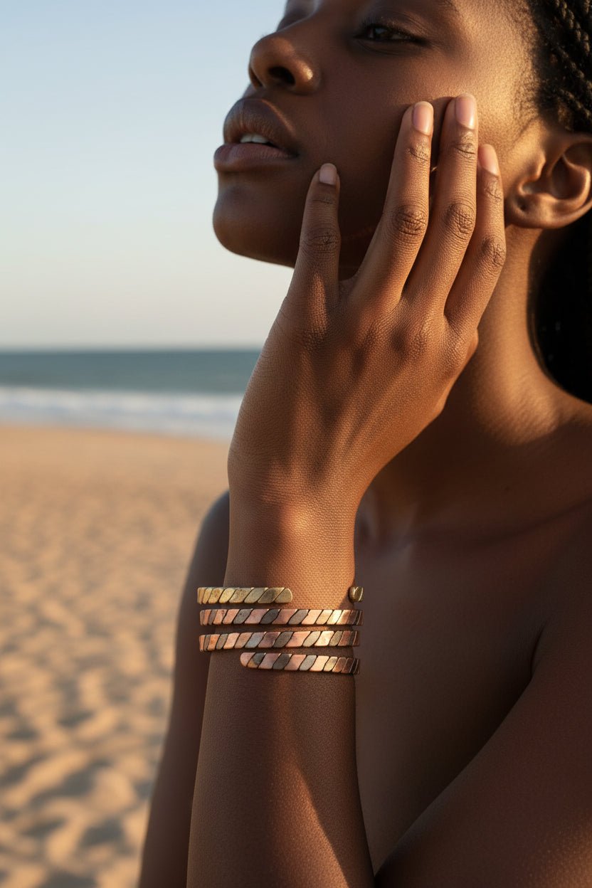 Bracelet africain de protection en métal – Jàmm en Bracelets artisanal africain - KaolackCreations