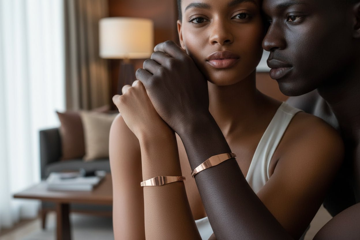 Bracelet cuivre africain artisanal Perem – finition polie – Collection Signature en Bijoux artisanal africain - KaolackCreations