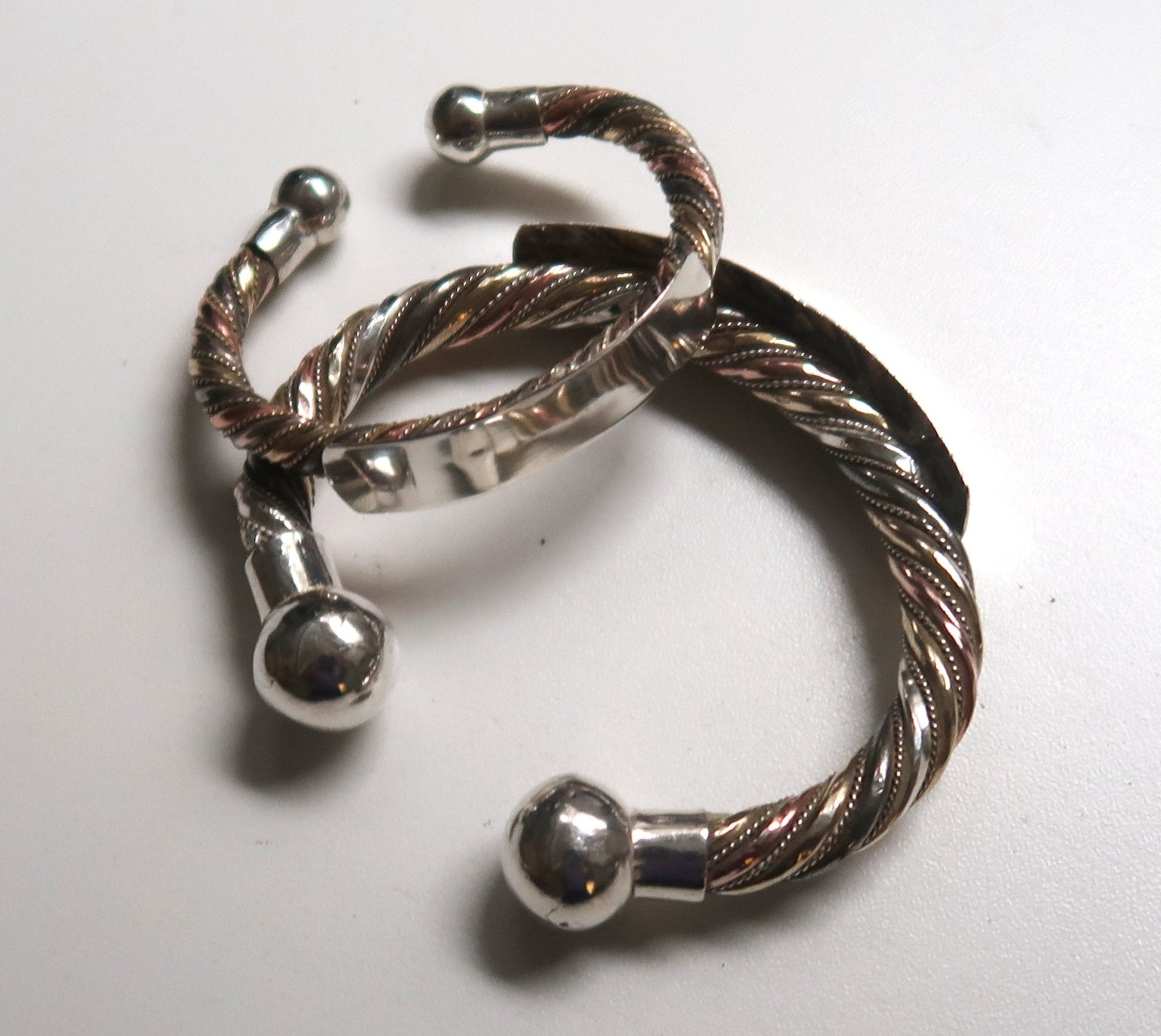 Bracelet sénégalais Lamou Ndiakhass Argent – Bijou mixte 3 métaux avec bague assortie en bijou africain artisanal africain - KaolackCreations