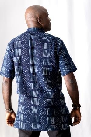 Chemise homme Galafini (Lépi) – Indigo artisanal africain en Chemise homme galafini collection Farafina artisanal africain - KaolackCreations