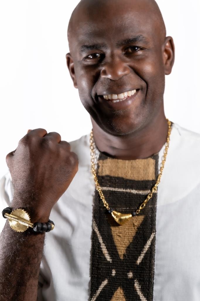 Chemise Homme KAARTA Bi - Matière en Coton & Bogolan | Vêtement Africain Traditionnel pour Homme en Chemise homme africaine Kaarta Bogolan artisanal africain - KaolackCreations