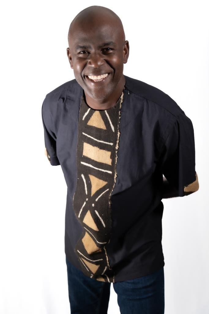 Chemise Homme KAARTA Bi - Matière en Coton & Bogolan | Vêtement Africain Traditionnel pour Homme en Chemise homme africaine Kaarta Bogolan artisanal africain - KaolackCreations