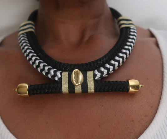 Collier Africain en Cordage "Ceddo" - Inspiration "Baye Fall" du Sénégal en Collier ceddo artisanal africain - KaolackCreations