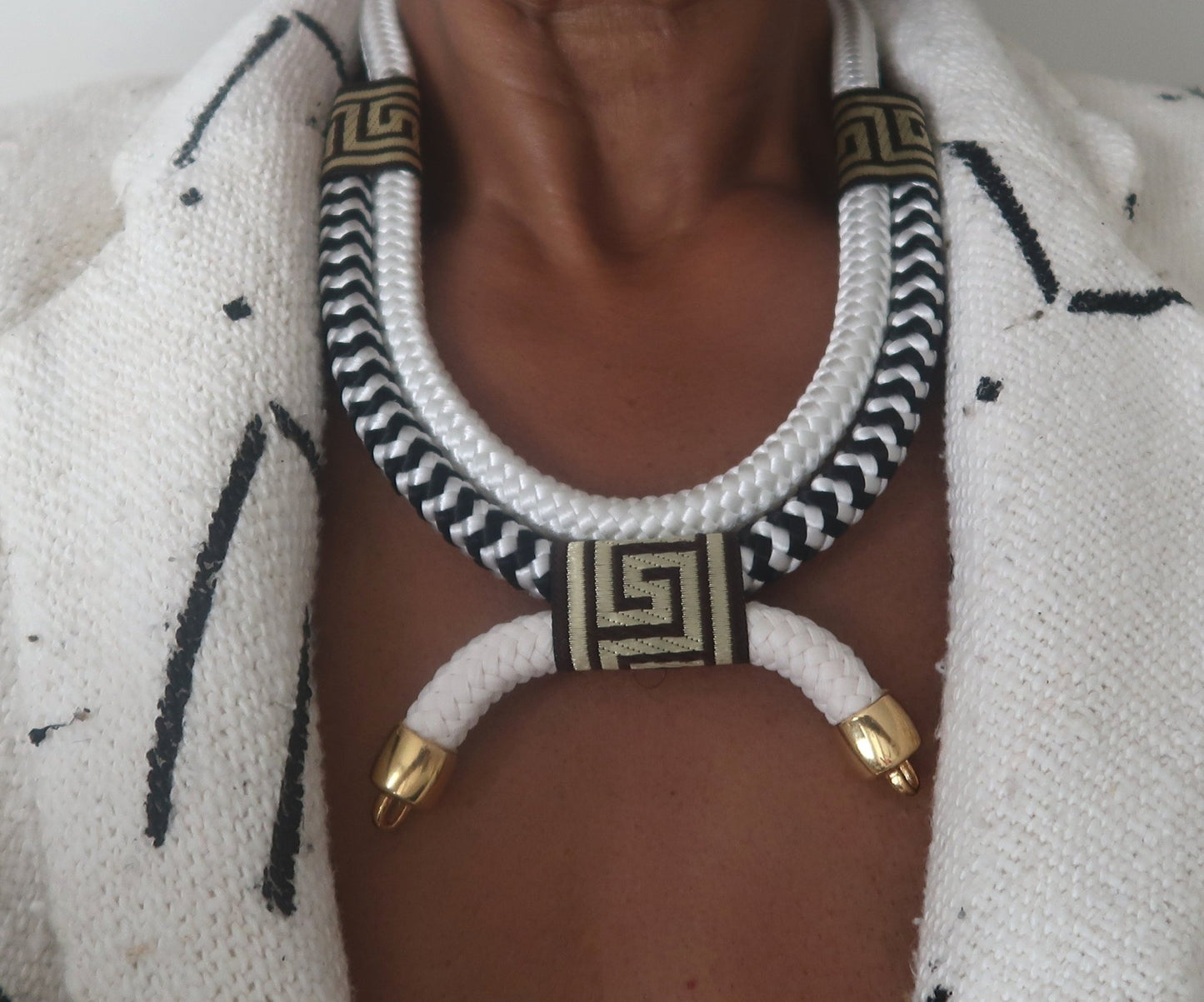 Collier Africain en Cordage "Ceddo" - Inspiration "Baye Fall" du Sénégal en Collier ceddo artisanal africain - KaolackCreations