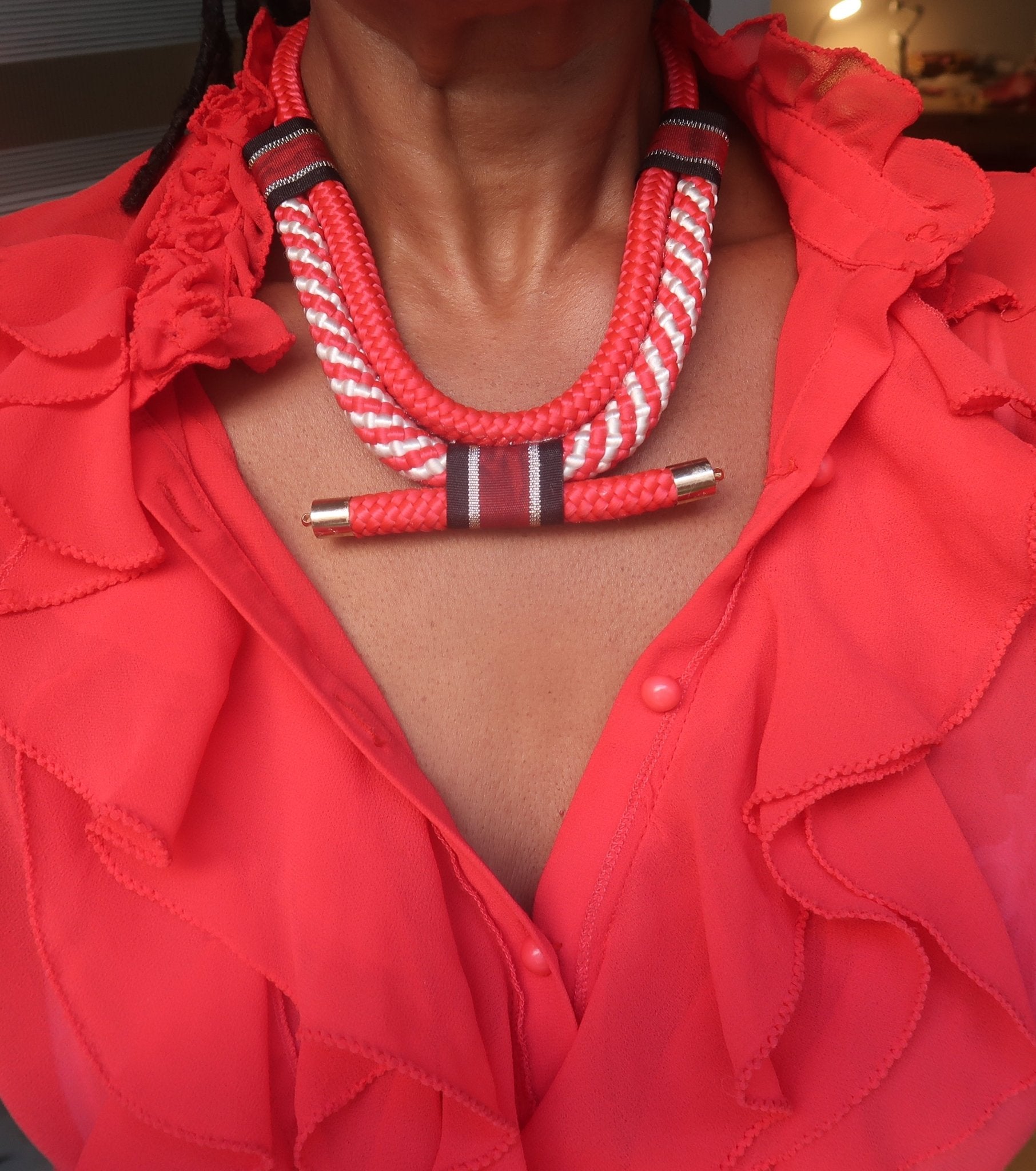 Collier Africain en Cordage "Ceddo" - Inspiration "Baye Fall" du Sénégal en Collier ceddo artisanal africain - KaolackCreations
