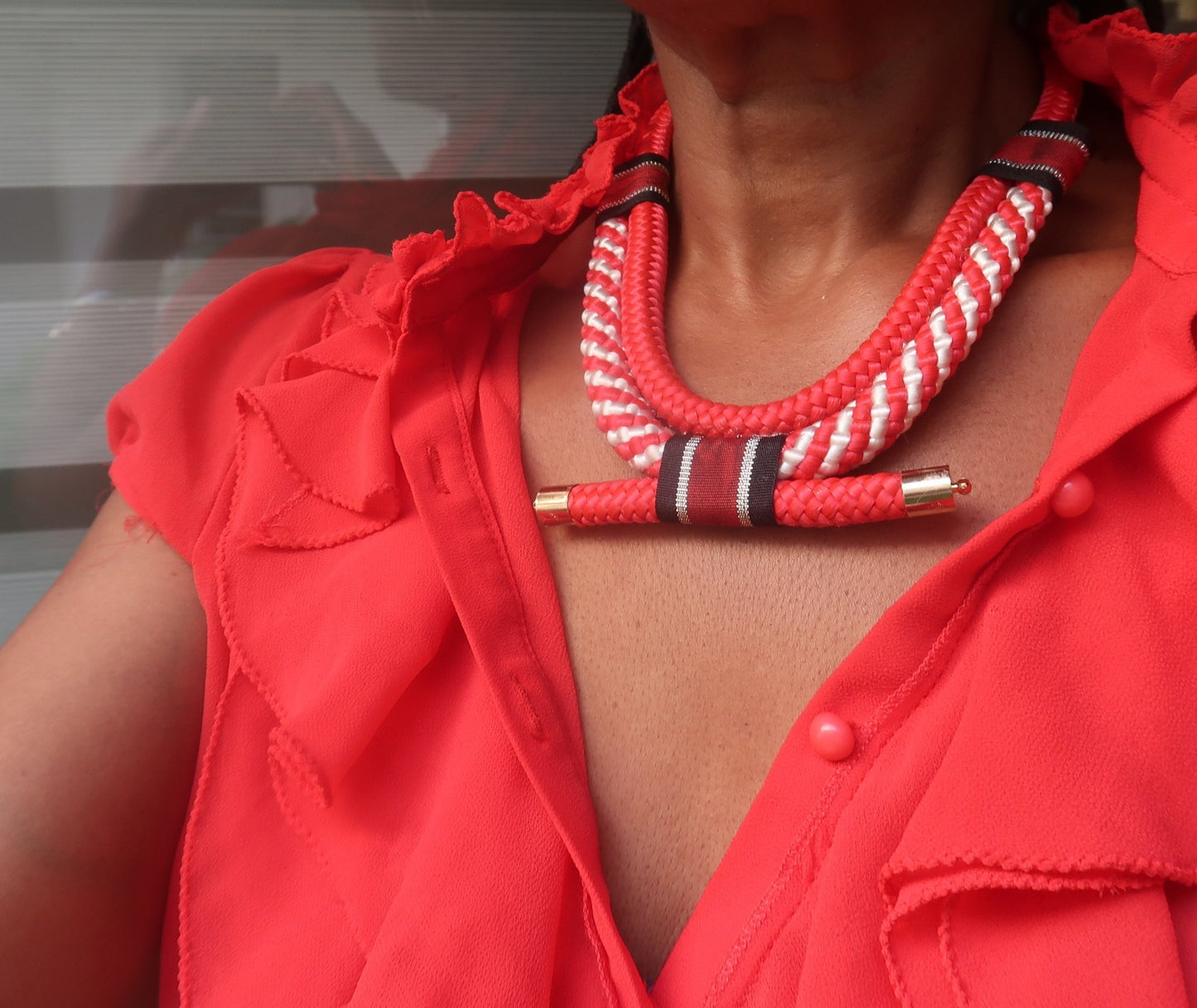 Collier Africain en Cordage "Ceddo" - Inspiration "Baye Fall" du Sénégal en Collier ceddo artisanal africain - KaolackCreations