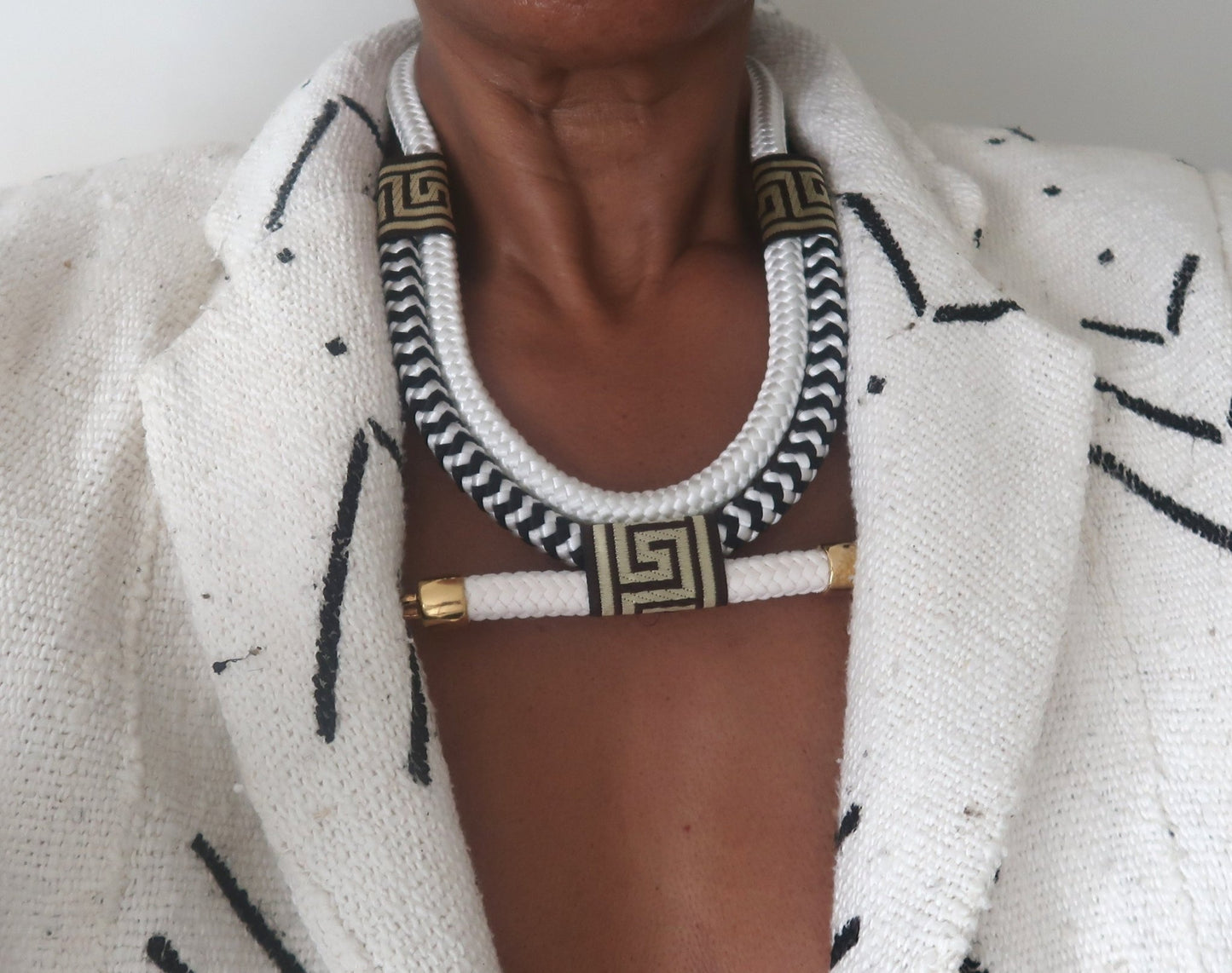 Collier Africain en Cordage "Ceddo" - Inspiration "Baye Fall" du Sénégal en Collier ceddo artisanal africain - KaolackCreations
