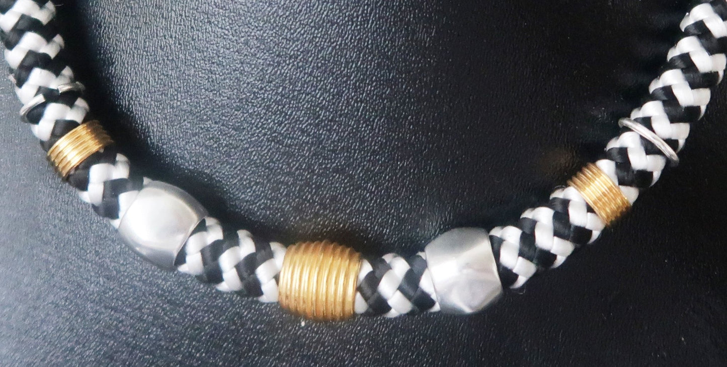 Collier Atoum Cordage et bagues repositionnables en collier homme cordage artisanal africain - KaolackCreations