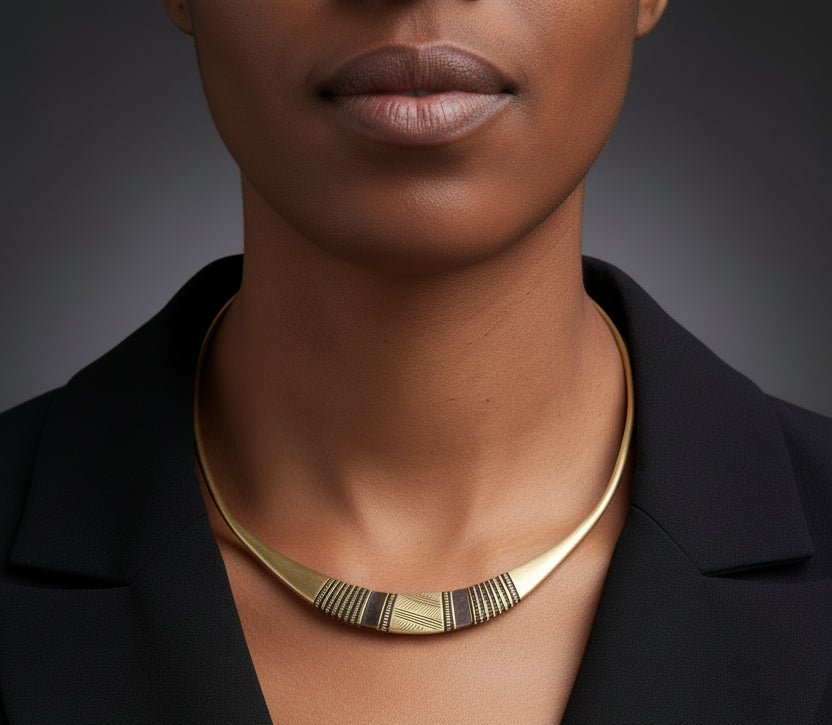 Collier Peulh Afi en Bronze en Bijoux artisanal africain - KaolackCreations
