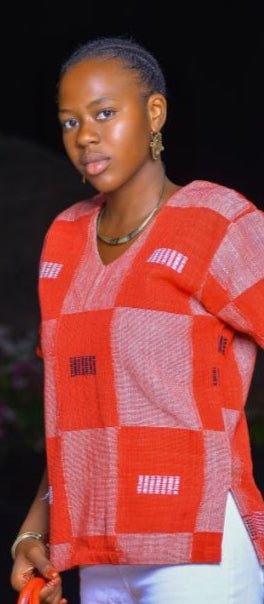 Détail du tissage artisanal Sénoufo en coton ivoirien KaolackCreations