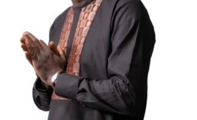 Ensemble Africain Homme kaftan en Coton et Pagne Tissé Manjak - Élégance Traditionnelle en ensemble caftan homme pagne Manjak artisanal africain - KaolackCreations