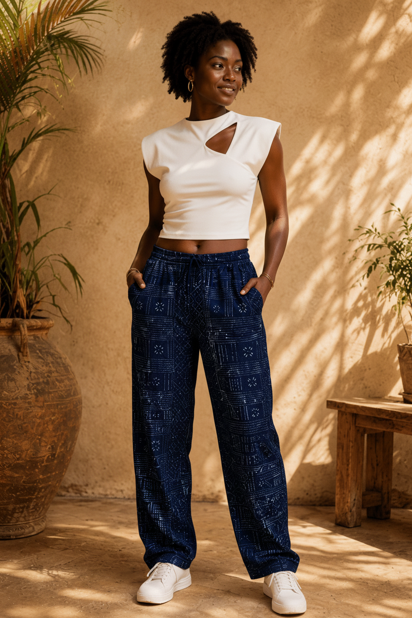Pantalon en Lépi de Guinée-Conakry – 100 % coton en Vêtements > Pantalons artisanal africain - KaolackCreations