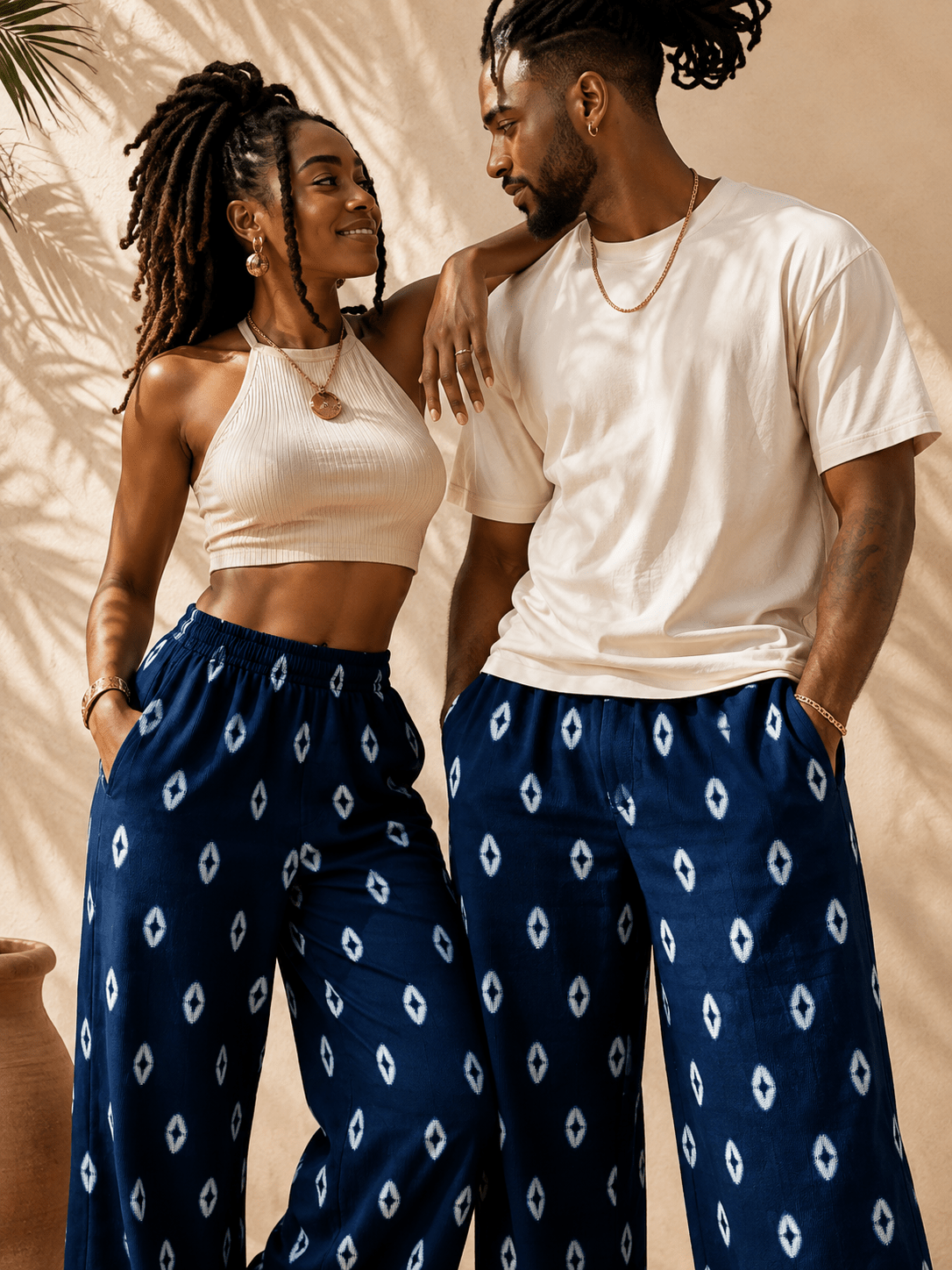 Pantalon en Léppi – 100 % coton en Vêtements > Pantalons artisanal africain - KaolackCreations