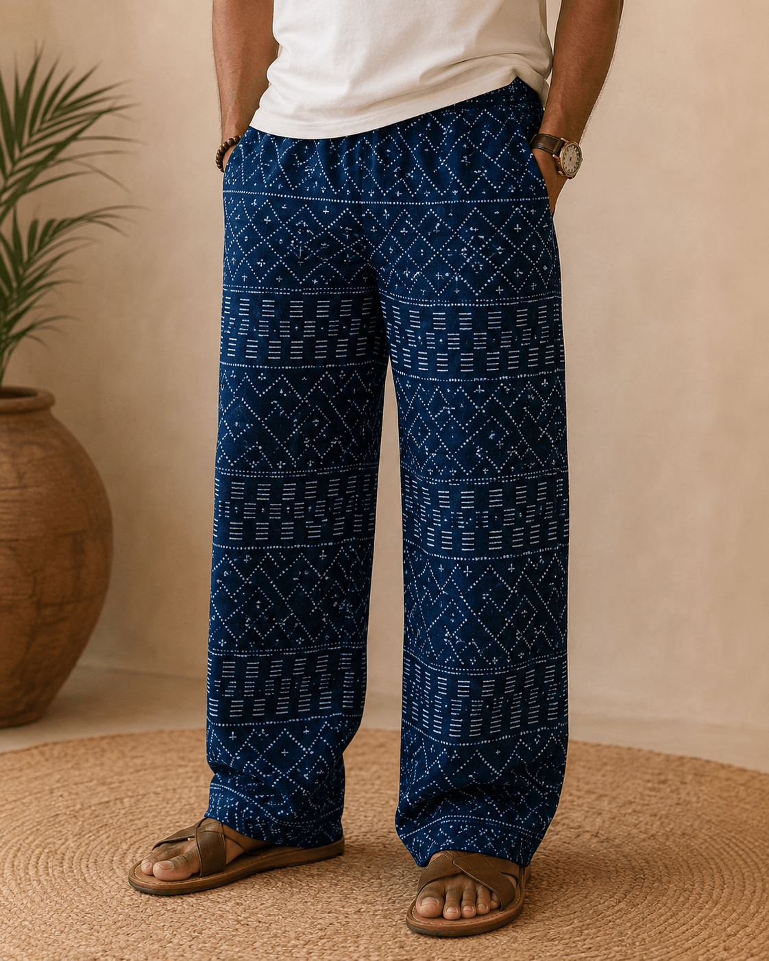 Pantalon en Léppi – 100 % coton en Vêtements > Pantalons artisanal africain - KaolackCreations