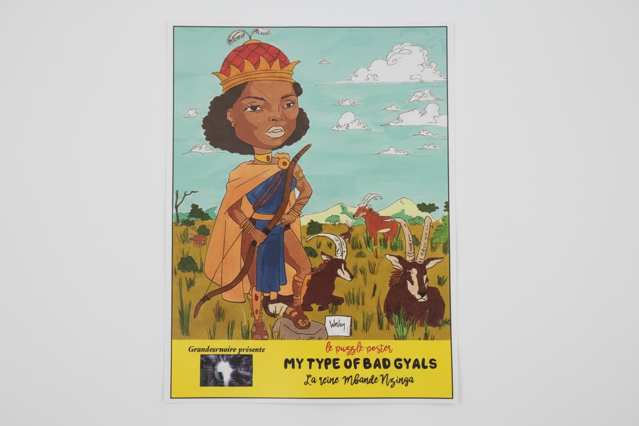 Puzzle - Poster My Type of Bad Gyals – La reine Mbande Nzinga | Grandeur Noire en Jeu artisanal africain - KaolackCreations