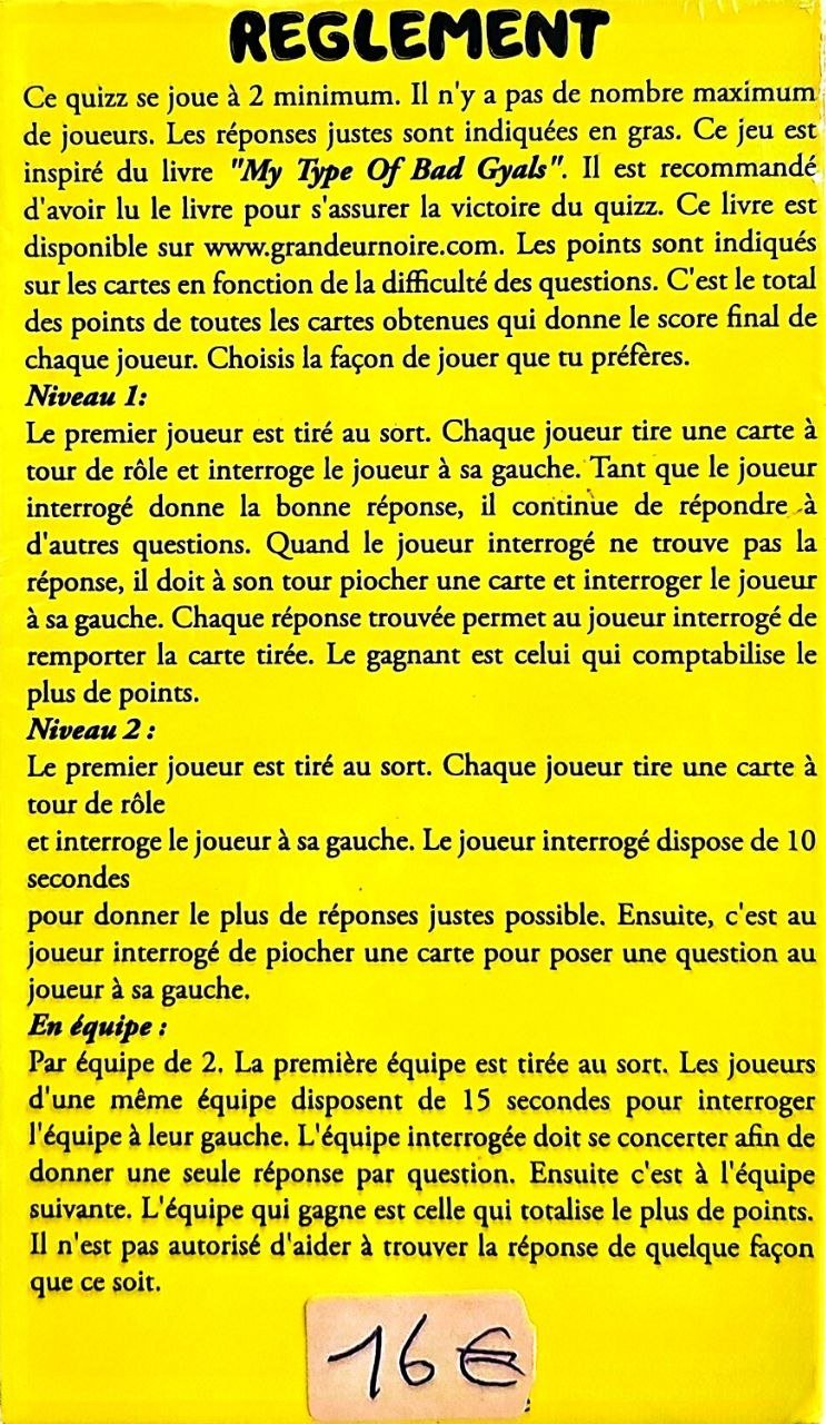 Quizz My Type of Bad Gyals – Jeu de culture noire | Grandeur Noire en Jeu artisanal africain - KaolackCreations