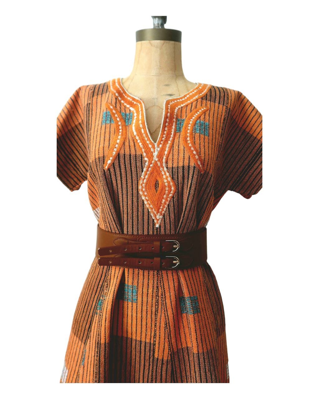 Robe en pagne tissé Senoufo Waraniéré – vue face