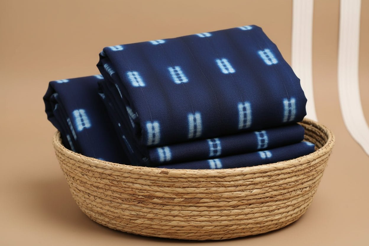 Tissu Ganga indigo artisanal Burkina Faso 1,80m x 1,15m - Teinture traditionnelle en Tissu artisanal africain - KaolackCreations