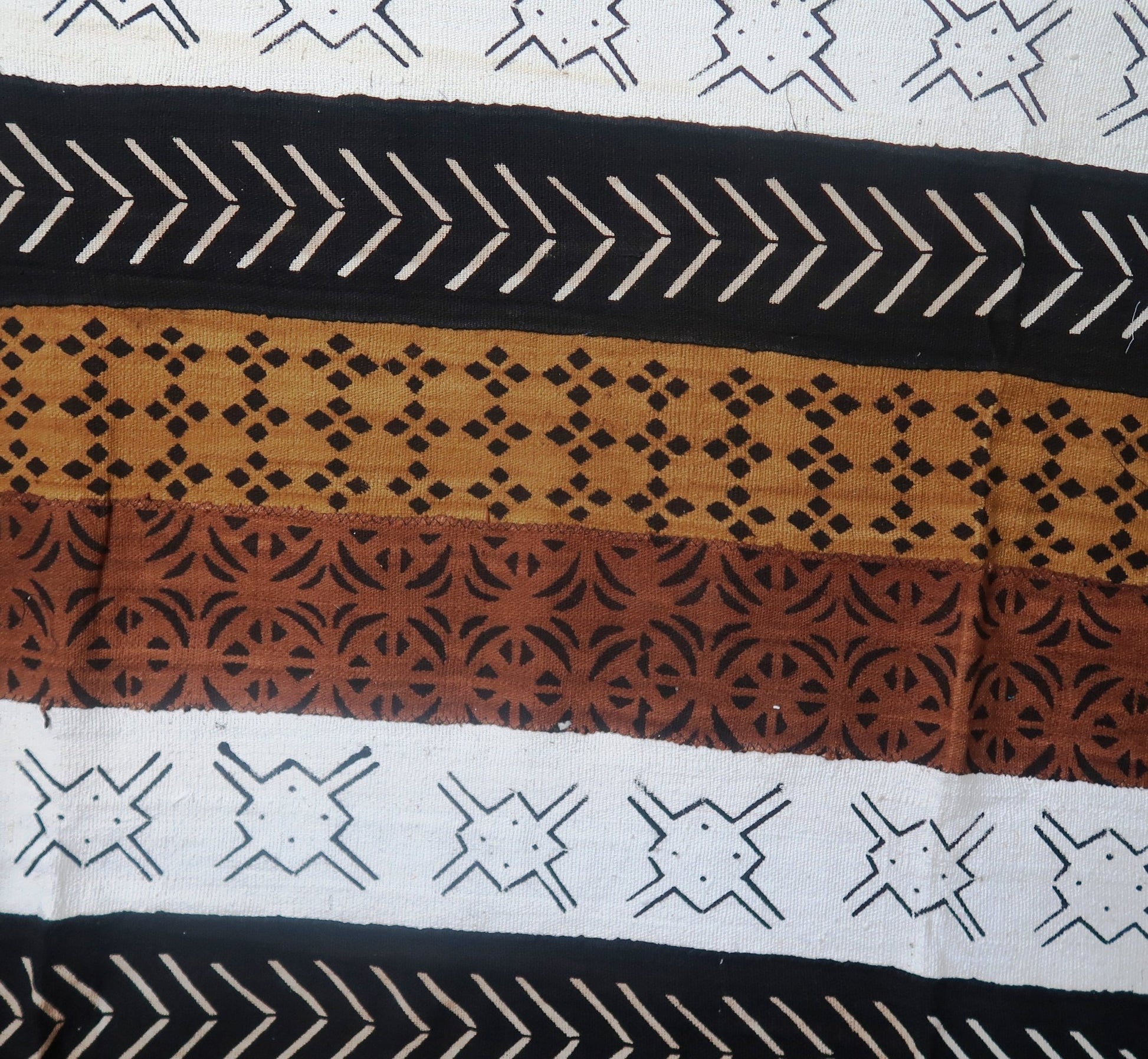 Véritable Bogolan du Mali - Tissé et Teint à la Main Artisanalement en Bogolan, pièce à coudre artisanal africain - KaolackCreations