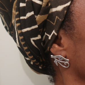 Oudjat Boucles d'oreilles l'Oeil d'Horus Attache Argent Silver 925 - KaolackCreations