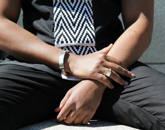 Bague Africaine artisanale Argent en bague africaine 3 métaux argent artisanal africain - KaolackCreations