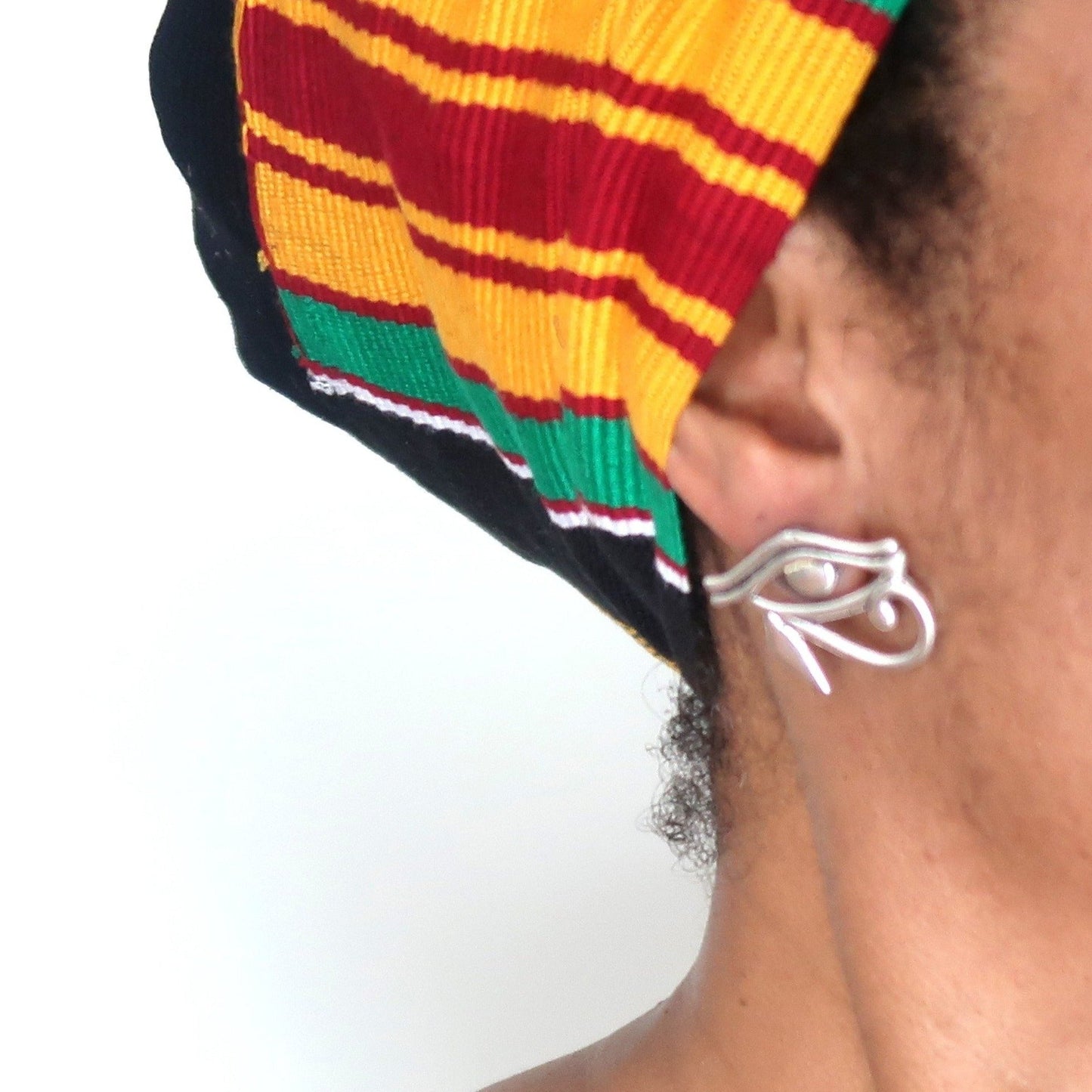 Boucles d'oreilles "Oudjat" ou Oeil d'Horus, Tige Argent Silver 925 en boucles d'oreilles artisanal africain - KaolackCreations