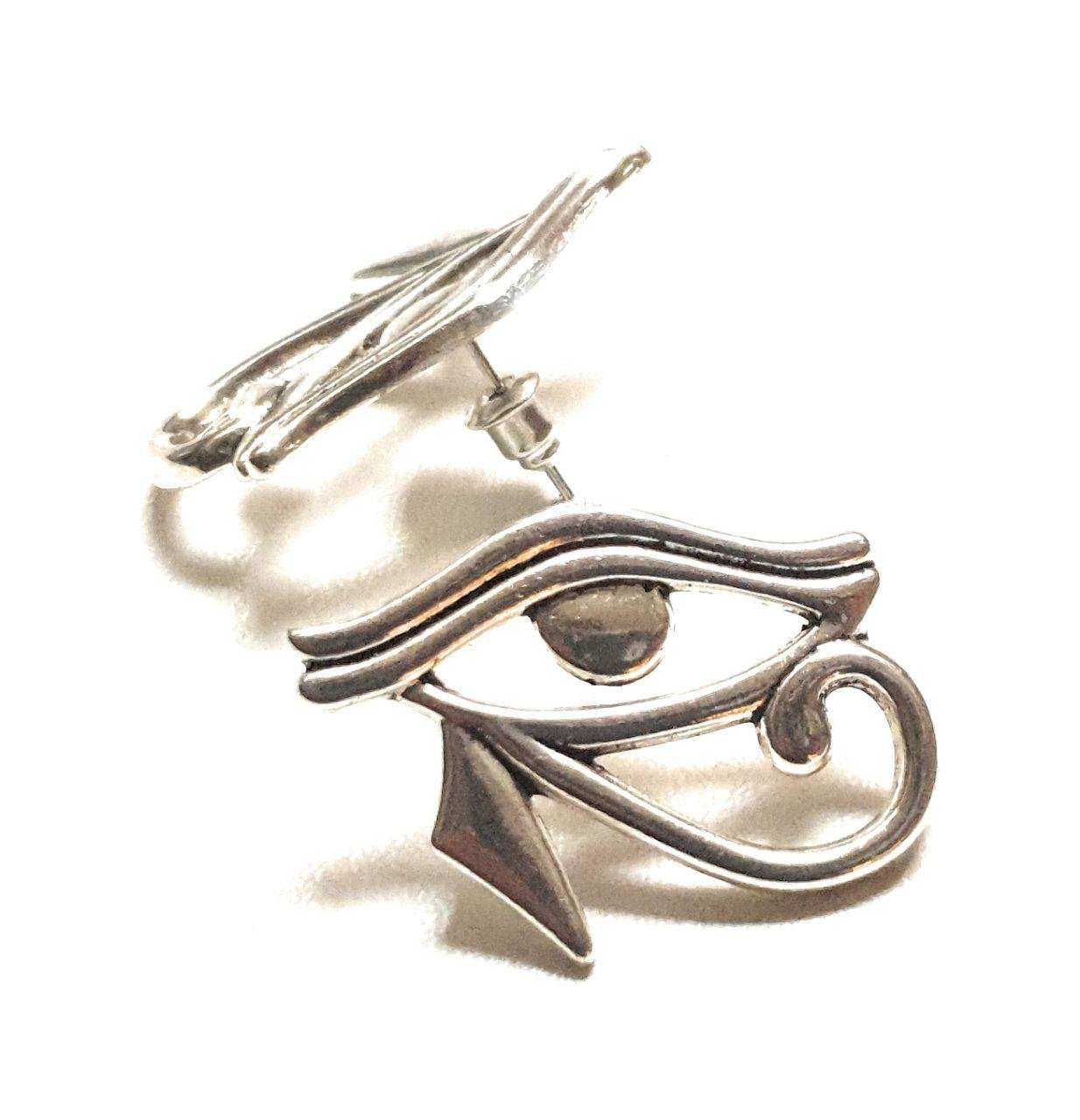 Boucles d'oreilles "Oudjat" ou Oeil d'Horus, Tige Argent Silver 925 en boucles d'oreilles artisanal africain - KaolackCreations